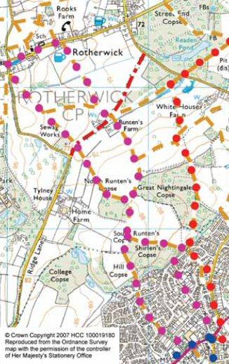 Walk B Map Rotherwick