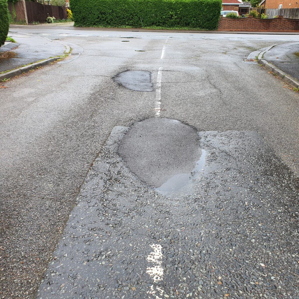 picture of filled potholes
